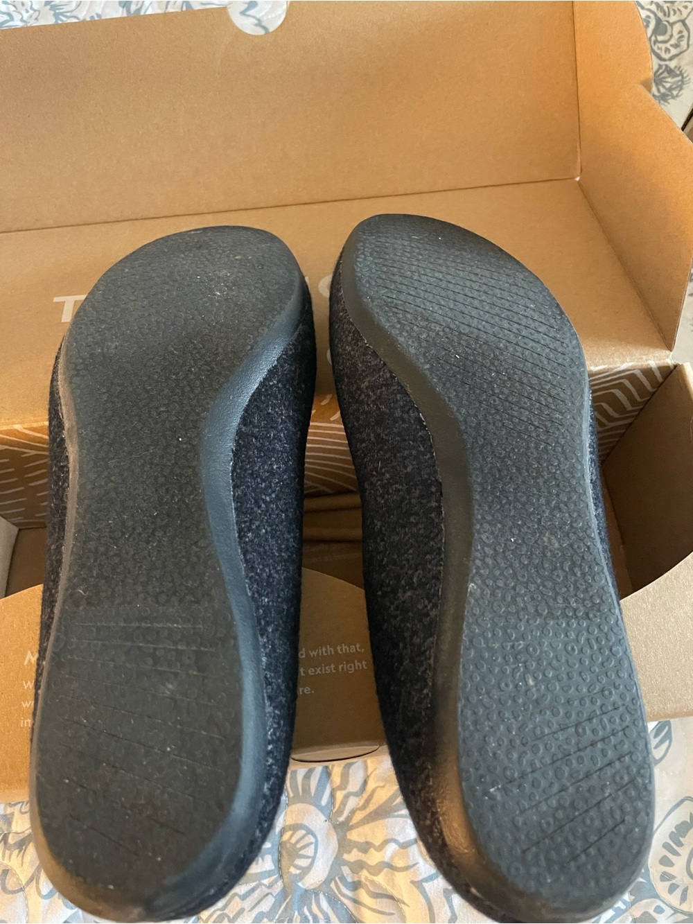 Like new Allbirds Wool Breezer flats in Natural Black. - Picture 2 of 3